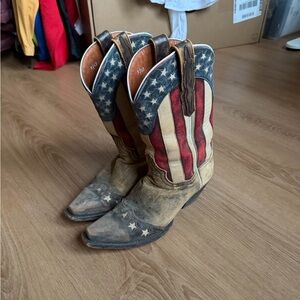 Dan Post Patriotic Leather Cowboy Boots